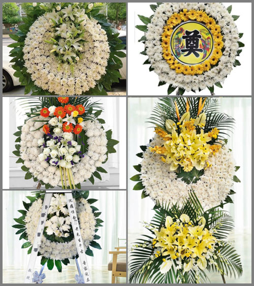 四川成都彭州市升平镇青春村花圈速递